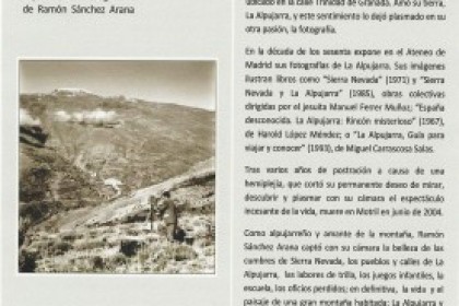 Mecina Bombarón acoge una exposición de fotografías de Ramón Sánchez Arana hasta el 30 de septiembre
