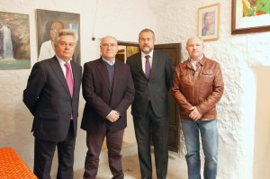 Antonio Jara junto con José Antonio Gómez el alcalde  de Alpujarra de la Sierra